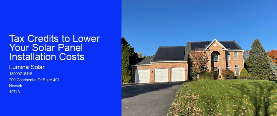 Tax Credits to Lower Your Solar Panel Installation Costs